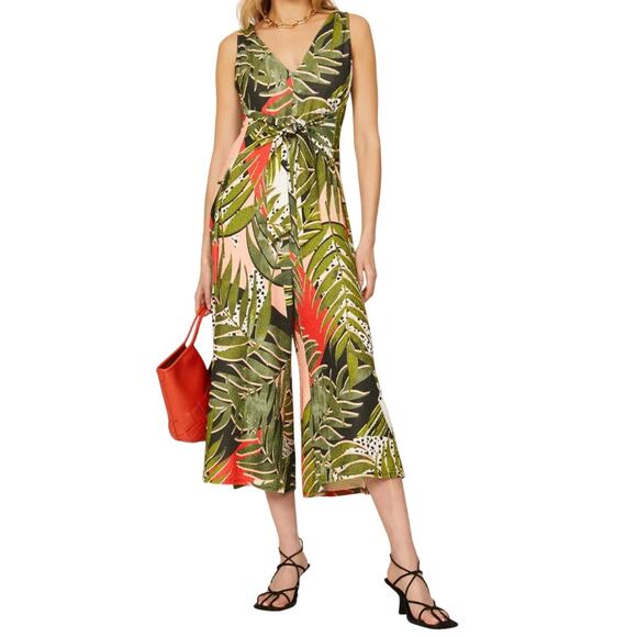 Slate & Willow Tropical Jumpsuit in Green Multi, Size XS - Picture 2 of 8